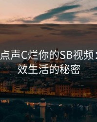 S货叫大点声C烂你的SB视频：揭秘高效生活的秘密