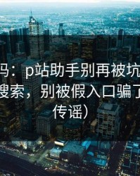 你敢信吗：p站助手别再被坑-最应该先看的搜索，别被假入口骗了（别再传谣）